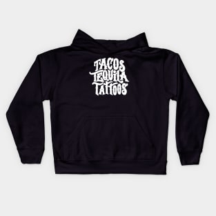 Tacos Tequila Tattoos Kids Hoodie